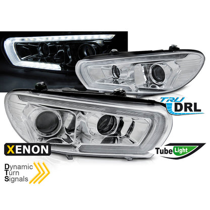 Xenon Scheinwerfer Röhren SEQ LED Chrom passend für VW Scirocco 08-04.14