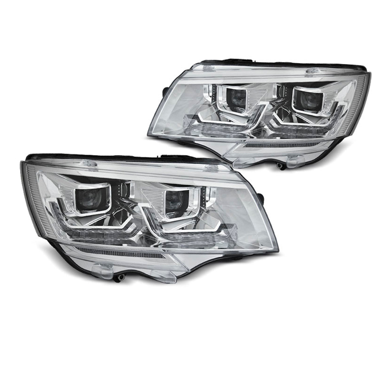 Scheinwerfer Röhrenlicht Chrom DRL SEQ passend für VW T6.1 20-