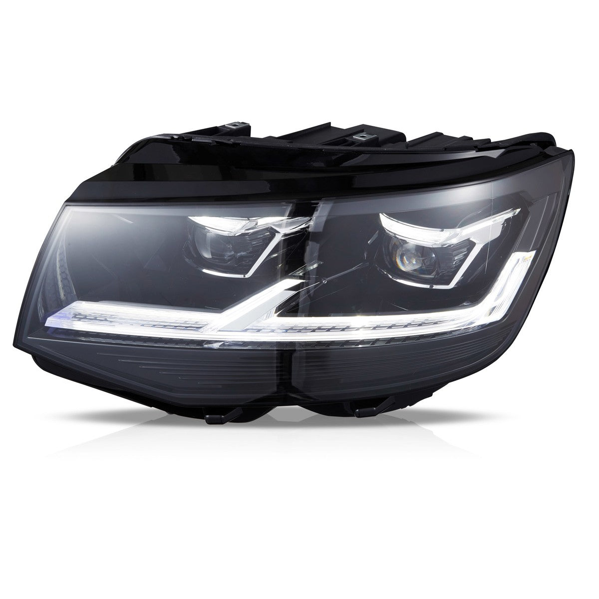 Voll LED schwarze Scheinwerfer passend für VW Transporter Multivan T6 2015-2019