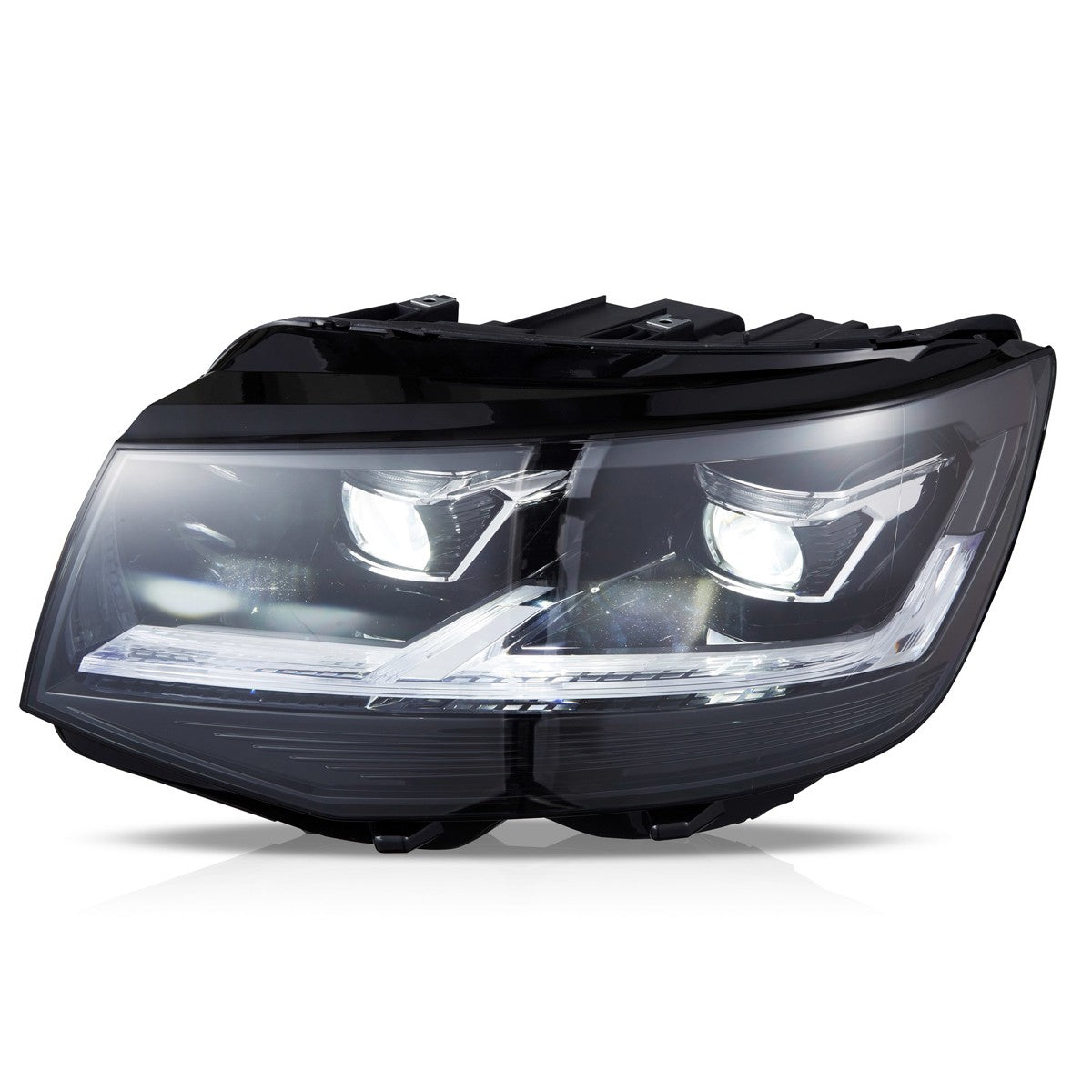 Voll LED schwarze Scheinwerfer passend für VW Transporter Multivan T6 2015-2019