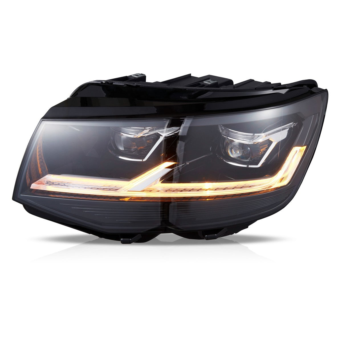 Voll LED schwarze Scheinwerfer passend für VW Transporter Multivan T6 2015-2019