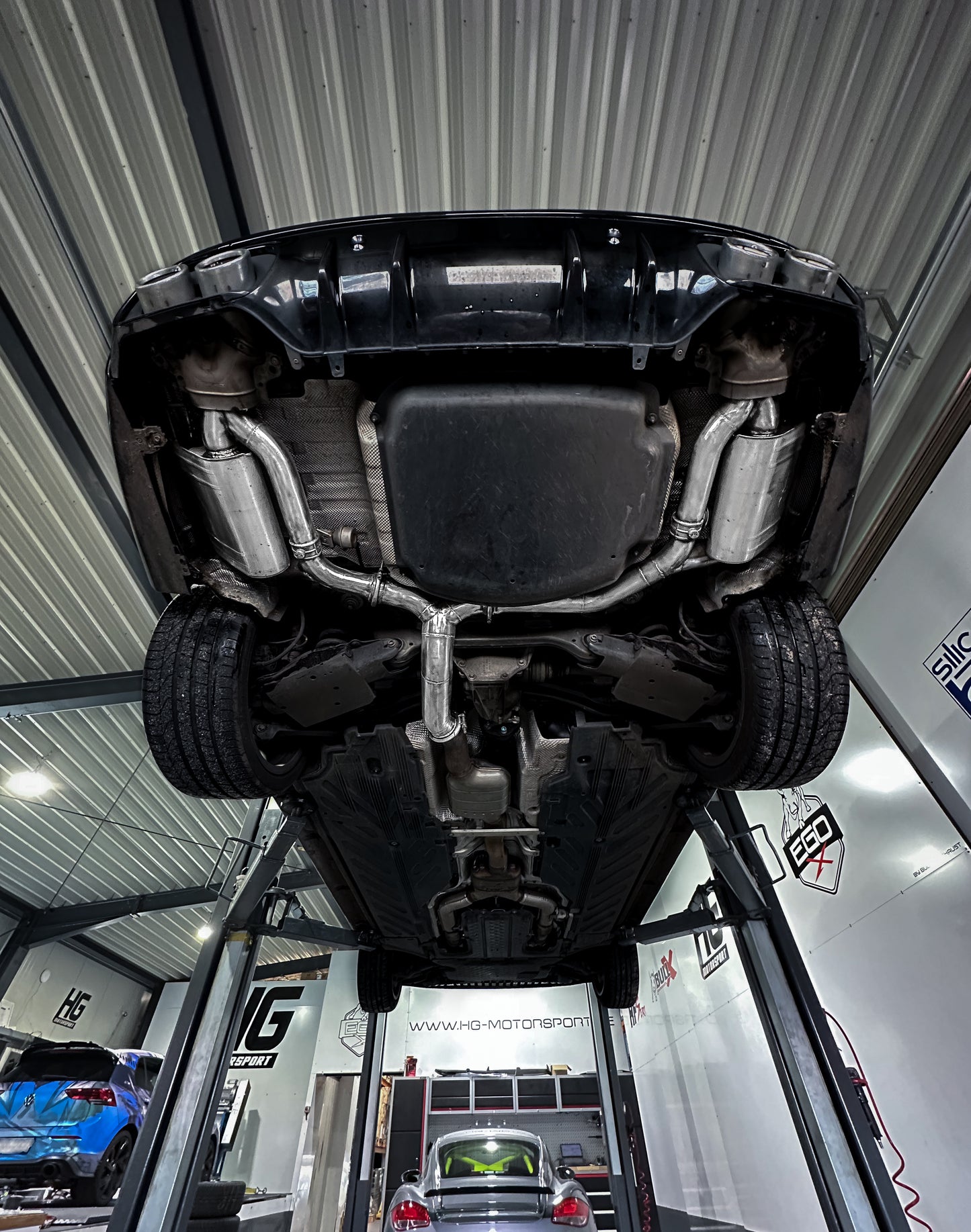 EGO-X Abgasanlage 3,5" Mercedes C43 AMG 390PS (mit ECE*)