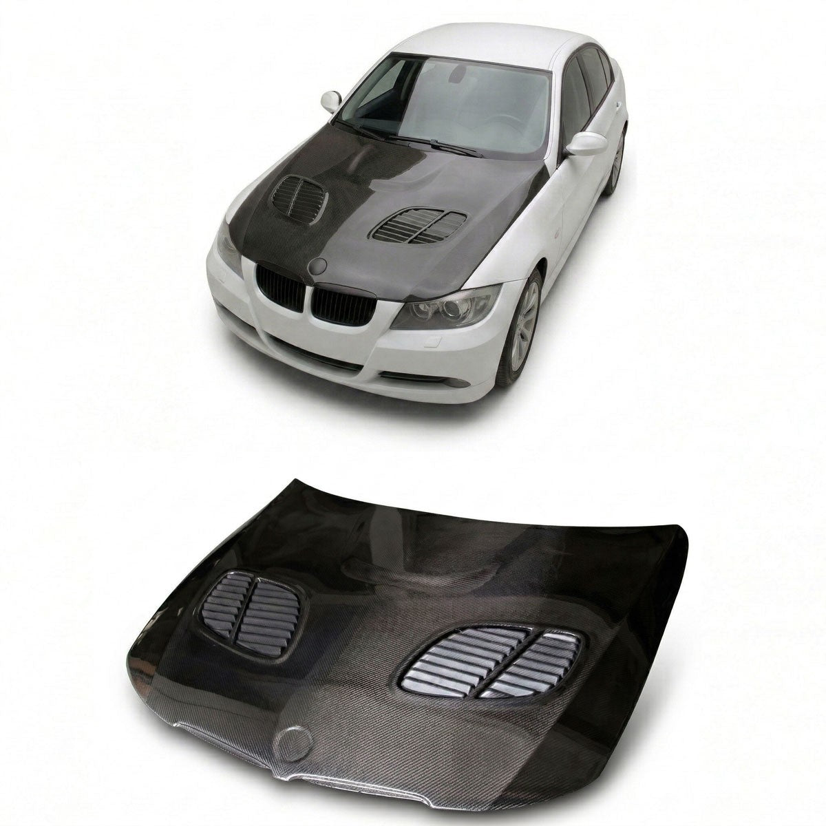 Sport Motorhaube Carbon-Optik passend für BMW 3er E90 E91 2005-2008