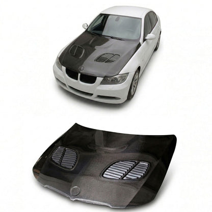 Sport Motorhaube Carbon-Optik passend für BMW 3er E90 E91 2005-2008