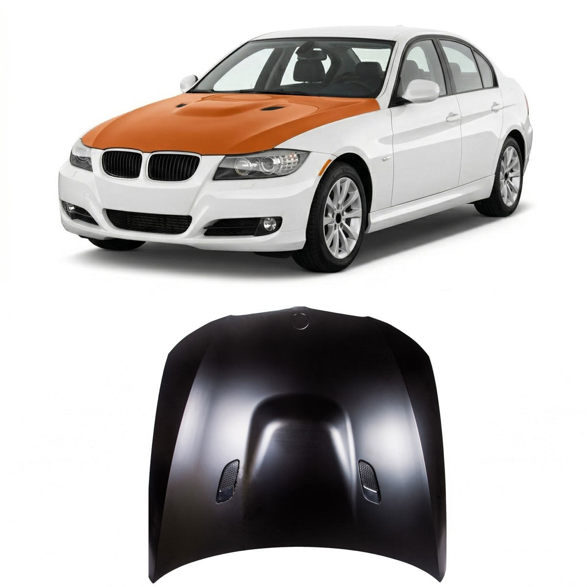 Stahlhaube passend für BMW 3er E90 E91 Facelift 2008-2011