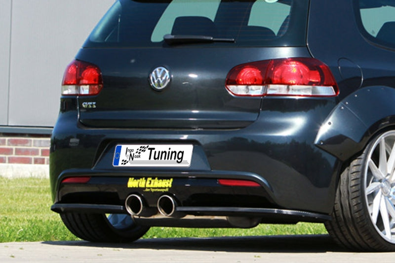 Heckansatz 2 tlg Volkswagen Golf 6R, Typ 1K Bj.: 2009-2013 Schwarz Glanz
