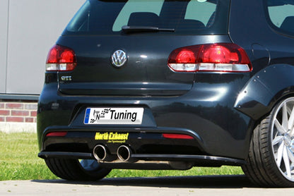 Heckansatz 2 tlg Volkswagen Golf 6R, Typ 1K Bj.: 2009-2013 Schwarz Glanz