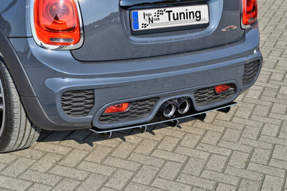 Gefräster Heckansatz Mini Cooper JCW, F55/F56 Ab Bj.:2014- Schwarz Matt