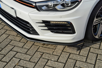 CUP Frontspoilerlippe ABS Volkswagen Scirocco R Facelift Schwarz Glanz