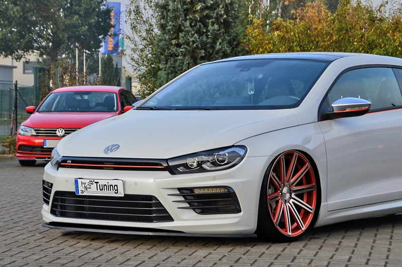 CUP Frontspoilerlippe ABS Volkswagen Scirocco R Facelift Schwarz Glanz