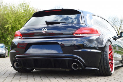 Heckdiffusor Einsatz ABS Volkswagen Scirocco R 3 Typ 13 Schwarz Matt