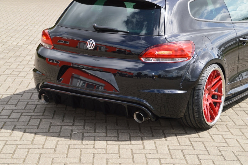 Heckdiffusor Einsatz ABS Volkswagen Scirocco R 3 Typ 13 Schwarz Matt