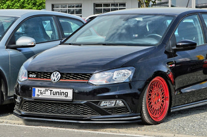 CUP Frontspoilerlippe ABS Volkswagen Polo 5, GTI, 6C Schwarz Glanz