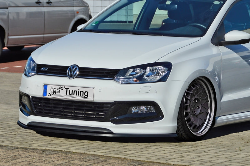 CUP Frontspoilerlippe ABS Volkswagen Polo 5, 6C, R-Line Schwarz Glanz