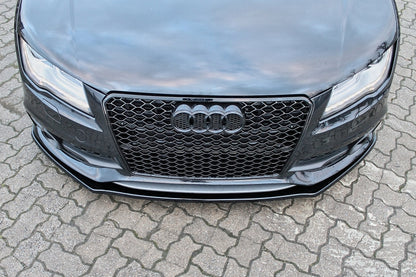 CUP Frontspoilerlippe ABS Audi A7 S-Line + S7 Bj.: 2010-2014 Schwarz Matt