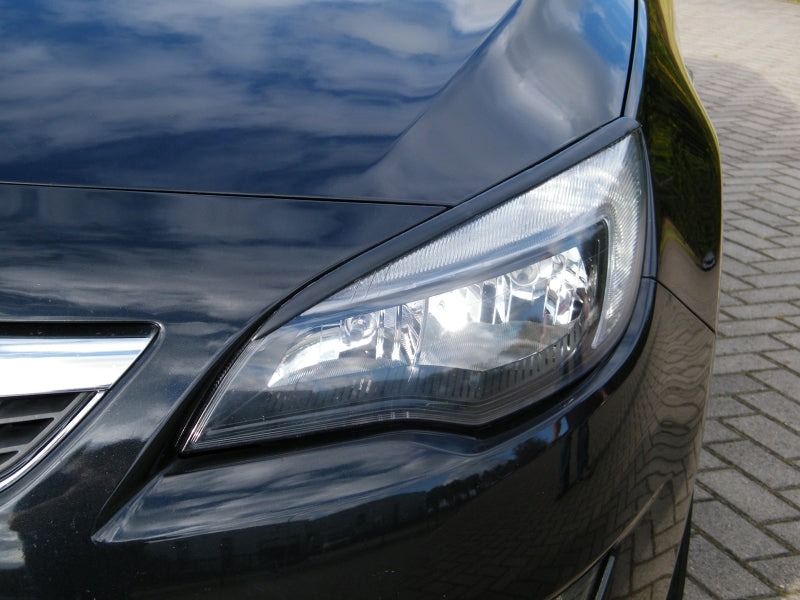 Scheinwerferblenden Opel Astra J 5 türer + Sportstourer Schwarz Matt