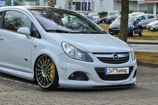 CUP Frontspoilerlippe ABS Opel Corsa D OPC Bj.: 2007-2014 Schwarz Glanz