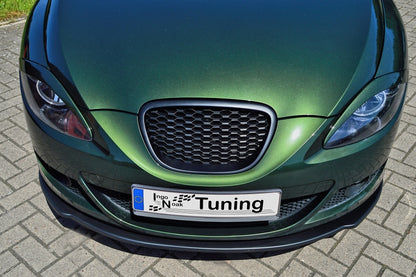 CUP Frontspoilerlippe ABS Seat Leon, 1P Bj.: 2005-2009 Schwarz Glanz
