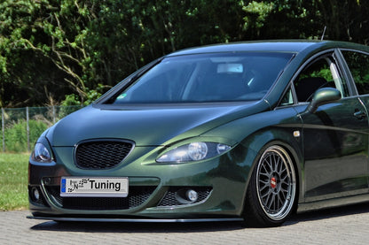 CUP Frontspoilerlippe ABS Seat Leon, 1P Bj.: 2005-2009 Schwarz Glanz