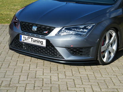 CUP Frontspoilerlippe ABS Seat Leon 3, 5F ab Bj.: 2013- Schwarz Glanz