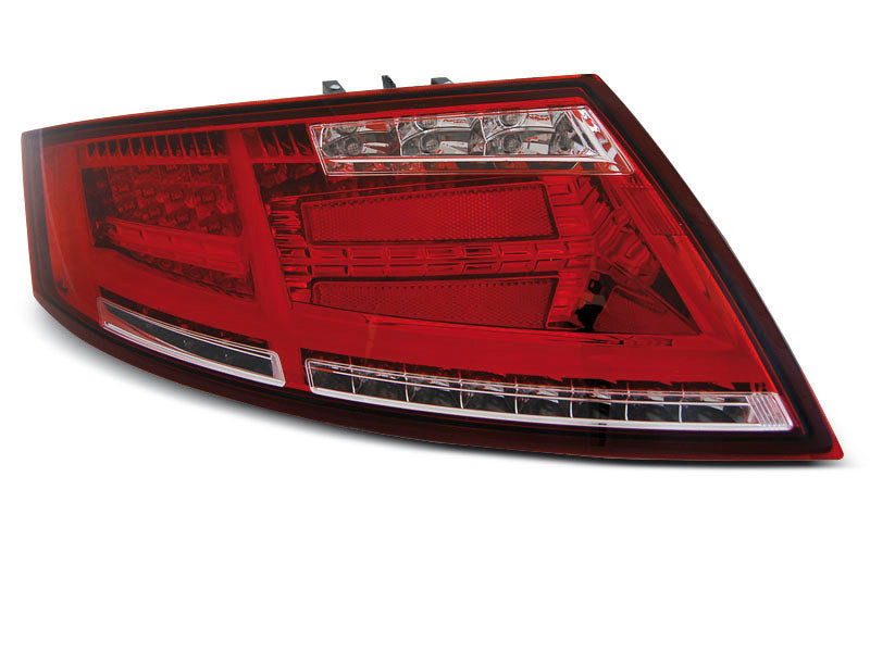 Tuning-Tec Voll LED Lightbar Rückleuchten für Audi TT 8J 06-14 rot/klar mit dynamischem Blinker