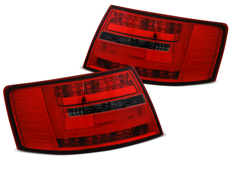 Tuning-Tec LED Lightbar Rückleuchten für Audi A6 4F (C6) 04-08 Limousine rot/rauch (6Pin)