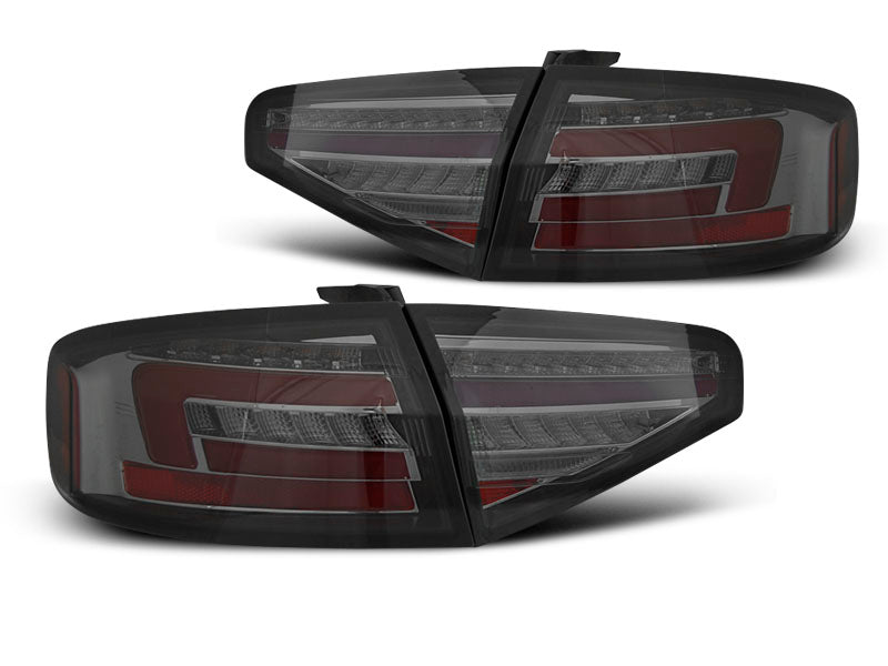 Tuning-Tec Voll LED Lightbar Rückleuchten für Audi A4 B8 (8K) Facelift Limousine 12-15 schwarz/rauch mit dynamischem Blinker