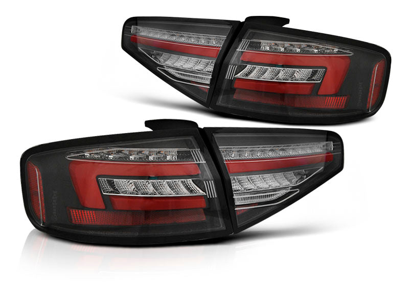 Tuning-Tec Voll LED Lightbar Rückleuchten für Audi A4 B8 (8K) Facelift Limousine 12-15 schwarz mit dynamischem Blinker