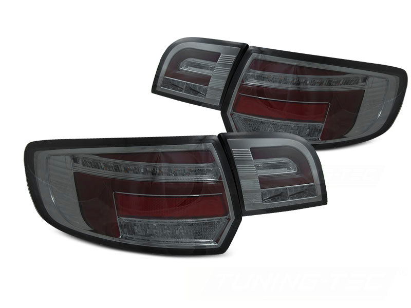 Tuning-Tec Voll LED Lightbar Rückleuchten für Audi A3 8P Sportback 08-12 rot/chrom mit dynamischem Blinker