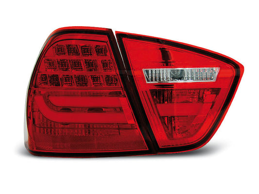 Tuning-Tec LED Lightbar Rückleuchten für BMW 3er E90 05-08 rot/klar mit LED Blinker