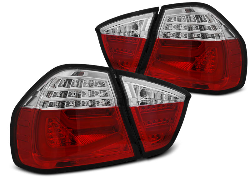 Tuning-Tec LED Lightbar Rückleuchten für BMW 3er E90 05-08 rot/klar