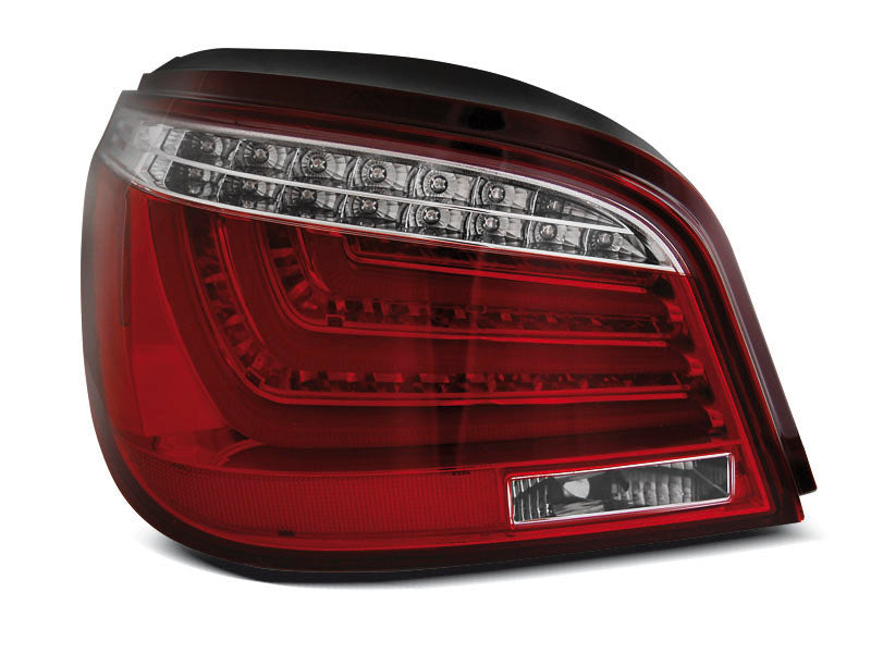 Tuning-Tec LED Lightbar Rückleuchten für BMW 5er E60 LCI Limousine 07-10 rot/klar