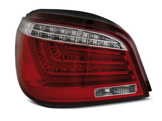Tuning-Tec LED Lightbar Rückleuchten für BMW 5er E60 LCI Limousine 07-10 rot/klar