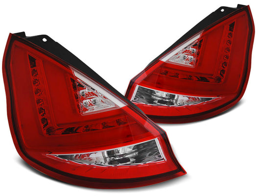Tuning-Tec LED Lightbar Rückleuchten für Ford Fiesta MK7 12-16 rot/klar mit LED Blinker