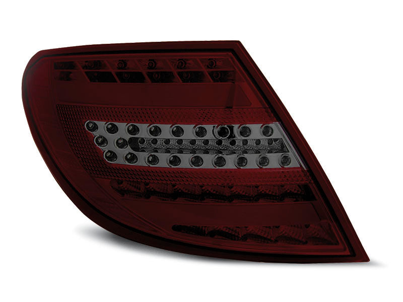 Tuning-Tec Voll LED Lightbar Rückleuchten für Mercedes Benz C-Klasse W204 Limousine 07-10 rot/rauch