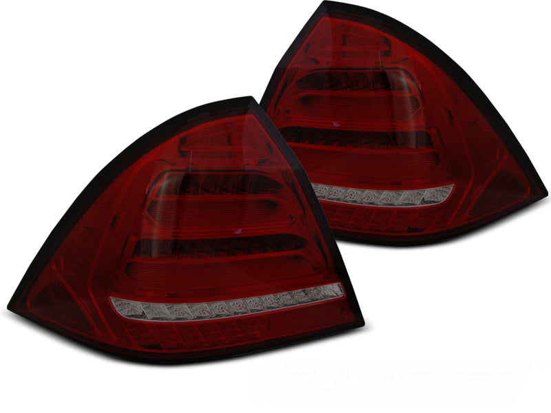 Tuning-Tec Voll LED Lightbar Rückleuchten für Mercedes Benz C-Klasse W203 00-04 rot/rauch mit dynamischem Blinker