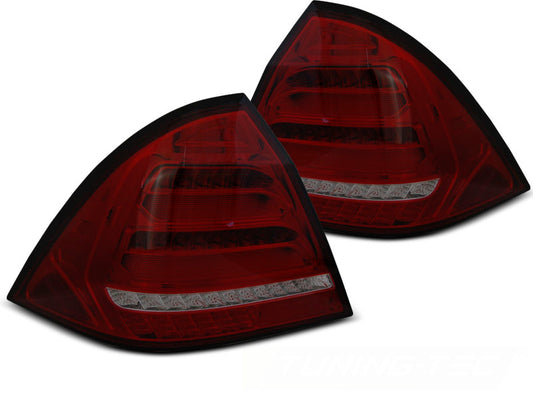 Tuning-Tec LED Lightbar Rückleuchten für Mercedes Benz C-Klasse W203 04-07 Limousine Rot/Rauch Dynamische Blinker