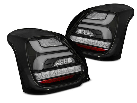Tuning-Tec Voll LED Lightbar Rückleuchten für Suzuki Swift VI (6) 17+ schwarz mit dynamischem Blinker