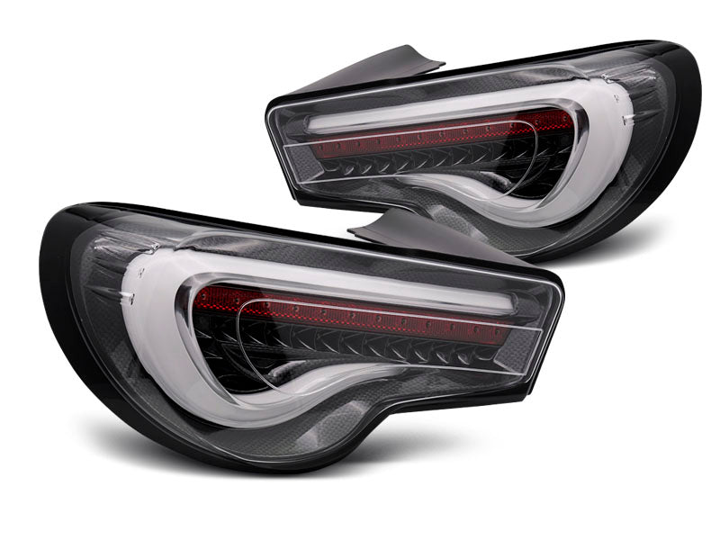 Tuning-Tec LED Lightbar Rückleuchten für Toyota GT86 12-21 schwarz/carbon mit dyn. Blinker