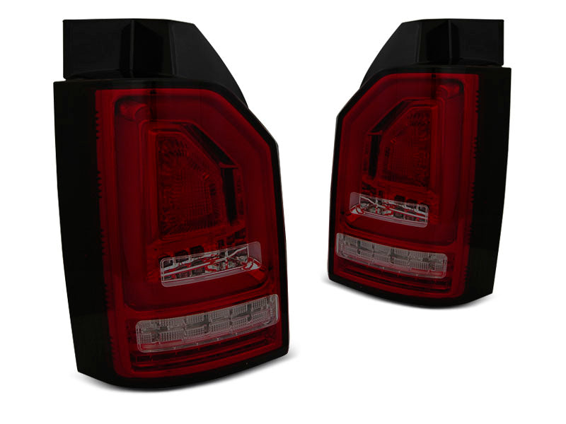 Tuning-Tec Voll LED Lightbar Rückleuchten für VW T6 15-19 rot/rauch mit dynamischem Blinker