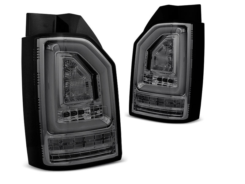 Tuning-Tec Voll LED Lightbar Rückleuchten für VW T6 15-19 chrom/rauch mit dynamischem Blinker