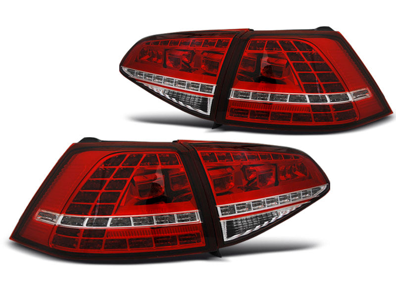 Tuning-Tec LED Rückleuchten für VW Golf 7 (VII) 13-17 rot/klar im mit dynamischem Blinker