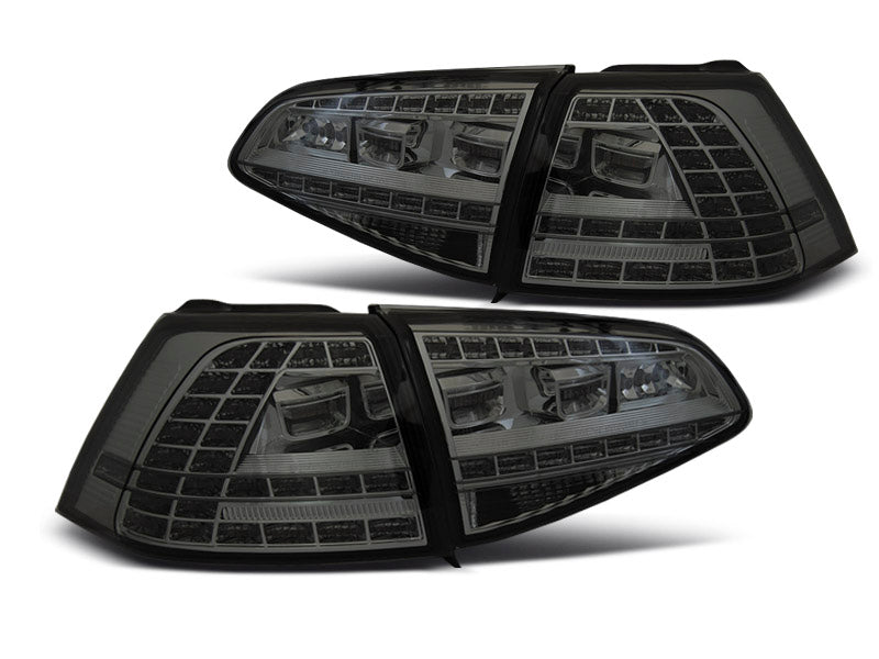 Tuning-Tec LED Rückleuchten für VW Golf 7 (VII) 13-17 chrom/rauch mit dynamischem Blinker