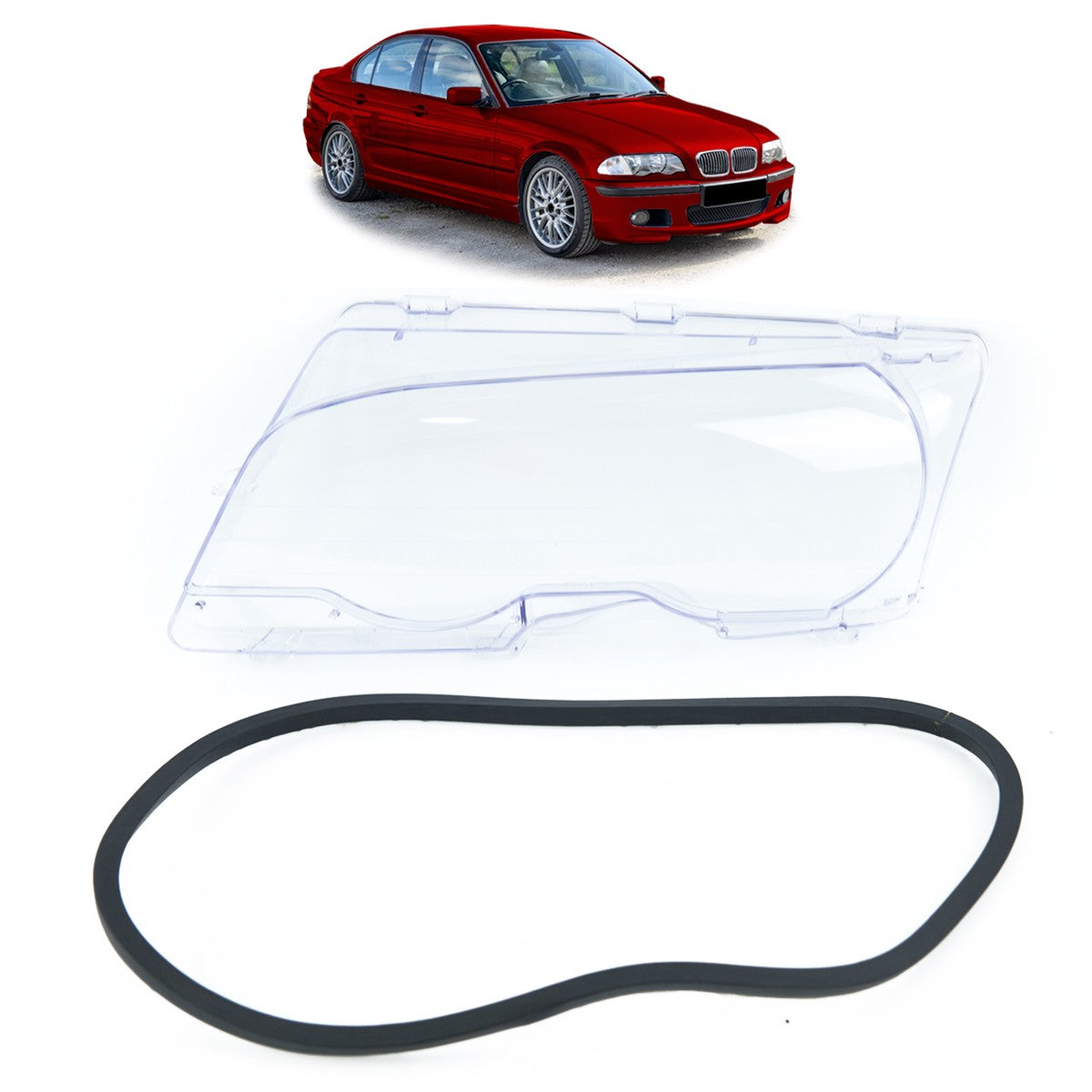 Frontscheinwerfer Linse passend für BMW 3er E46 Coupé/Cabrio 1999-2003