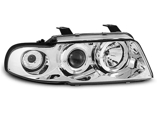 Tuning-Tec LED Angel Eyes Scheinwerfer für Audi A4 B5 94-98 chrom