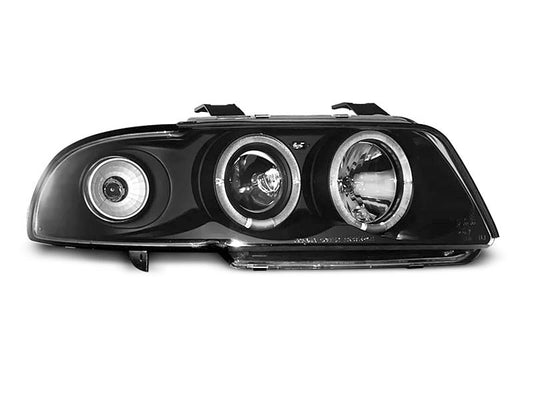 Tuning-Tec LED Angel Eyes Scheinwerfer für Audi A4 B5 94-98 schwarz