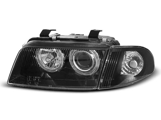 Tuning-Tec Angel Eyes Scheinwerfer für Audi A4 B5 94-98 schwarz