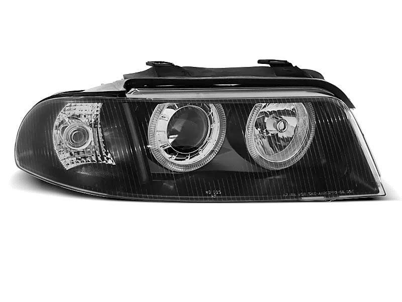 Tuning-Tec Angel Eyes Scheinwerfer für Audi A4 B5 Facelift 99-00 schwarz