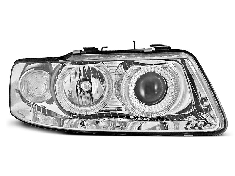 Tuning-Tec Angel Eyes Scheinwerfer für Audi A3 8L Facelift 00-03 chrom