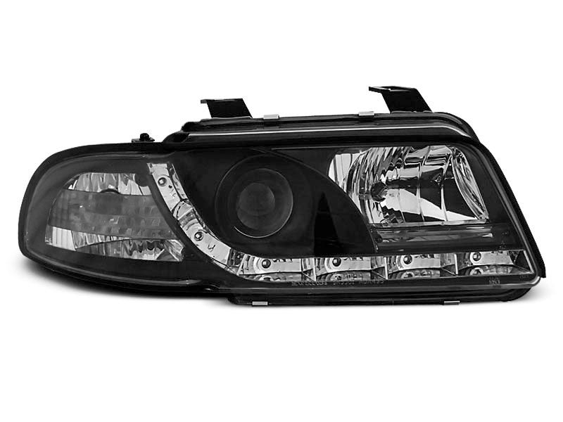 Tuning-Tec LED Tagfahrlicht Scheinwerfer für Audi A4 B5 94-98 schwarz